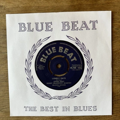 £20 • Buy Reggae Owen Gray Sonny Bradshaw Quartet Lonely Days Blue Beat BB 103 MINT