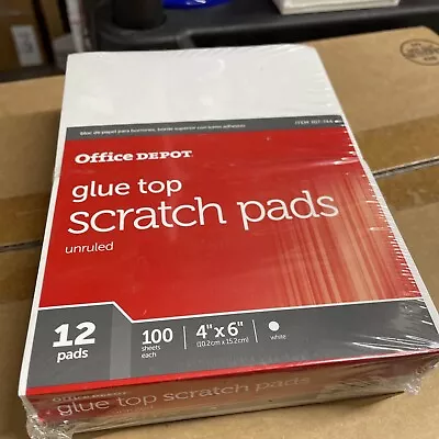 Office Depot Brand 4  X 6  Unruled 100-Sheet Scratch Pads 12-Pk S8 • $18.99