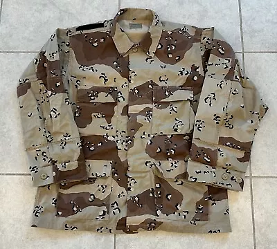 US Army Desert Camo Jacket Mens Large Regular BDU Coat Chocolate Chip Fox • $29.99