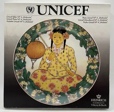 Vintage Villeroy & Boch UNICEF Children Of The World Plate No4  Malaysia 20cm • £15