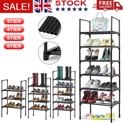 £8.88 • Buy 3-6 Tier Shoe Rack Portable Stand Compact Space Saving Storage Organiser Shelf