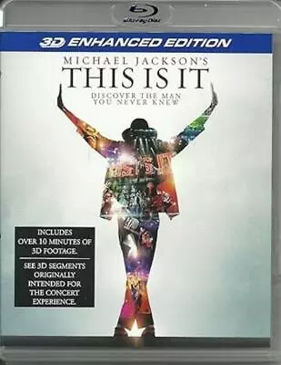 MICHAEL JACKSONS THIS IS IT 3D Blu-ray (2009) • £19.90