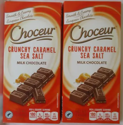 $9.99 • Buy 2 Bars Choceur Crunchy Caramel Sea Salt Milk Chocolate 7.05-oz Bar