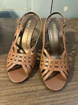 Mossimo Shoes Daisy Wedge/High Heels Brown 7.5 Size • $40