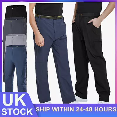 Mens Waterproof Hiking Tactical Trousers Outdoor Fishing Walking Combat Pants • £16.99