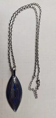 MMA Metropolitan Museum Or Art Pendant Necklace Blue & Silver Geometric • $24