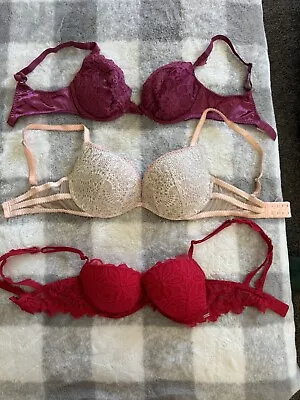 💗 Victoria’s Secret Lacy Sexy Bra Lot Of 3 💗 • $8.42