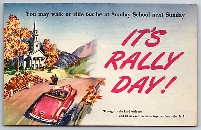 Rally Day Methodist Church 1950 Vinton Virginia Sunday School Family Postcard • $7.99