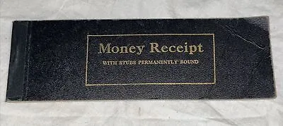 NOS 1930Vintage Money Receipt Book W/stubs Permanently Bound Perforated Tear Off • $8.99