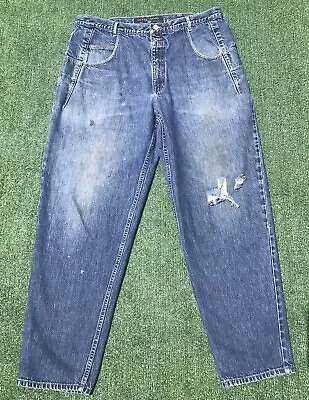 Vintage 90’s Guess Pascal Distressed Loose Fit Jeans Mens Size 38X30 • $45