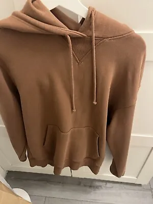 ZARA Women's Hoodie Sweatshirt Light Brown Size S • £6