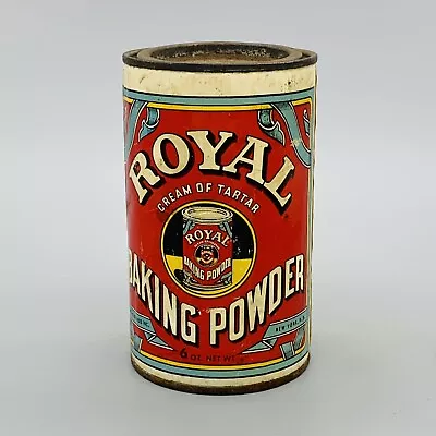 Vintage Royal Cream Of Tartar Baking Powder Advertising 6oz Tin Farmhouse Décor • $13.95