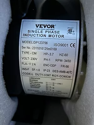 Vevor Single Phase Induction Motor DP123756 • $100