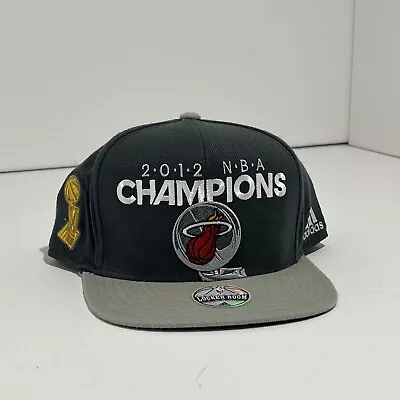 Miami Heat Adidas 2012 NBA Champions Official Locker Room Snapback Cap Hat • $20