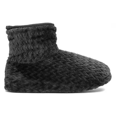 The Slipper Company Mens Slipper Grey Bootie Faux Fur Keswick SIZE • £9.99