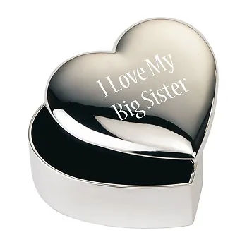 Silver JEWELLERY TRINKET BOX GIFT I Love My Big Sister • £12.49