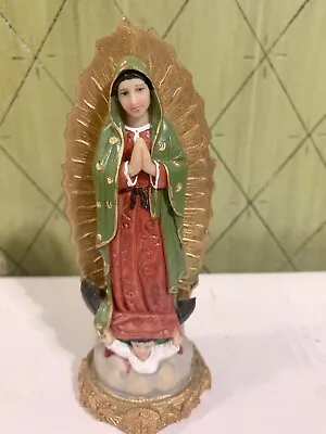 Our Lady Of Guadalupe Statue Virgin Mary Virgen Maria De Guadalupe Figure • $26.50