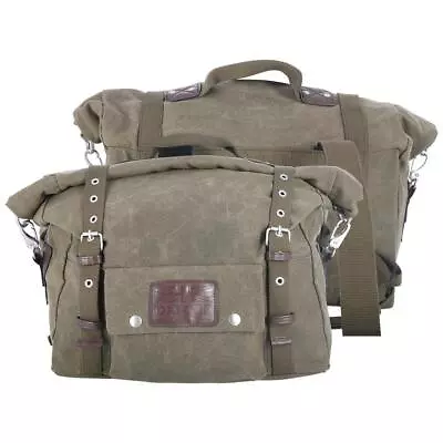 Oxford Heritage Motorcycle Motorbike Panniers Waterproof Touring Bags Khaki New • $127.61