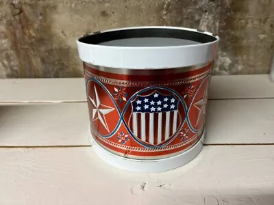 Vintage Noble & Cooley Patriotic Toy Drum Red White Blue USA Metal • $39.99