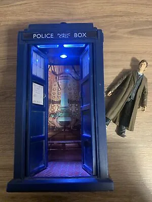 Doctor Who Tardis BBC Tardis Police Box Working Sound & Light Plus Figurine • £44.95