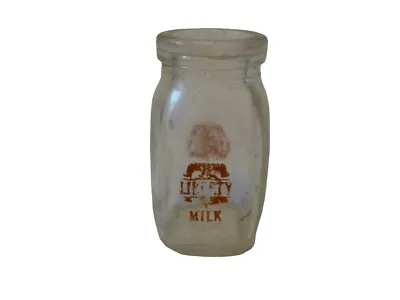 VINTAGE Liberty Dairy Cream Miniature Advertising Milk Bottle 2.25  • $15.23
