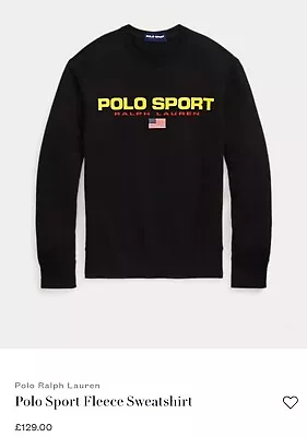  Polo Ralph Lauren Sport Capsule Sweatshirt In Black L Size • £70