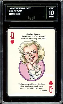 2012 Hero Decks Hooray Hollywood Playing Cards Marilyn Monroe GMA 10 • $27.97