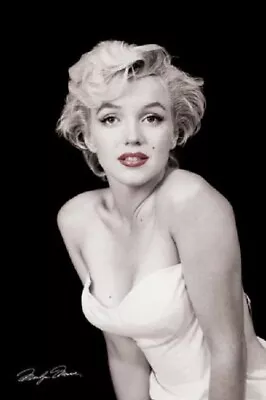 MARILYN MONROE Red Lips 24 X 36 Poster Black And White Blond Bombshell • $12.99