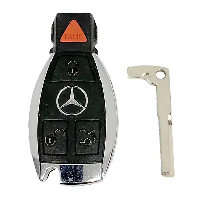 OEM Mercedes Keyless Remote Fob + UNCUT Key Mercedes Benz IYZDC07 DC10 DC11 DC12 • $14.73