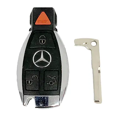 OEM Mercedes Keyless Remote Fob + UNCUT Key OEM Mercedes Benz IYZDC12 • $19.73