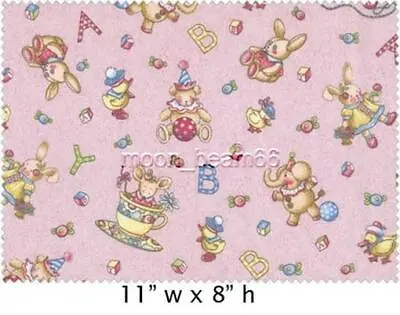 BTY Mary Engelbreit ME Mary's Cuties Allover Pink Cotton Fabric By The Yard • $9.50