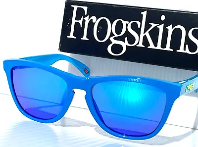 NEW Oakley FROGSKINS Hi Res Sapphire POLARIZED Galaxy Blue Lens Sunglass 9013 • $126.88