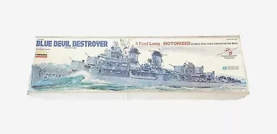 Lindberg BLUE DEVIL WWII Navy Destroyer Ship Motorized Plastic Model Kit 1:125  • $150