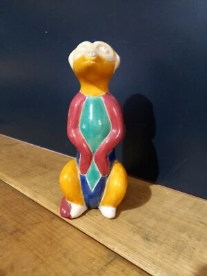 £19.95 • Buy RAKU POTTERY SOUTH AFRICA SIGNED MEERKAT - Fair Trade Item 