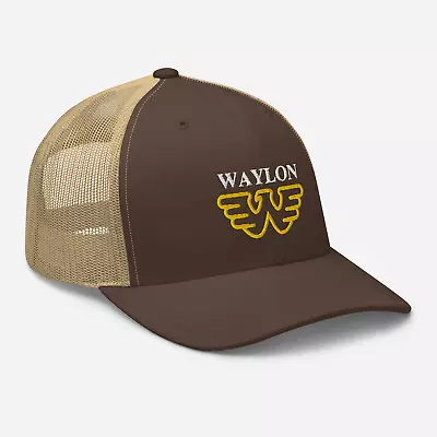 Vintage Style Waylon Jennings Embroidered Trucker Cap Snapback Hat 7 Colors • $27.90