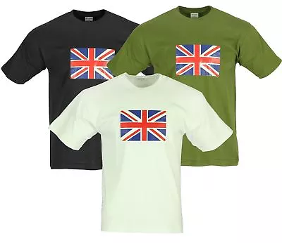 Union Jack Flag T Shirt Printed Game Sport Football Country Short Sleeve Top New • £11.39