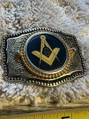 Masonic Lodge Brass Buckle Made In The USA 3” Vintage • $18.99