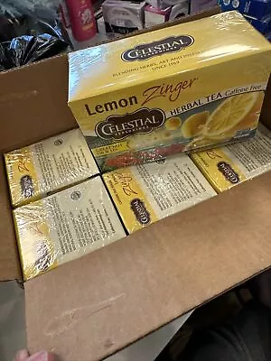 Celestial Seasonings Herbal Tea Lemon Zinger 20 Count X6 Boxes Free Fast Shippin • $25