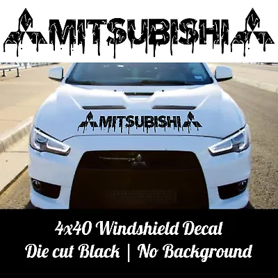 Mitsubishi Windshield Sport Decal Turbo Sticker Evolution Lancer Graffiti Drip • $13.99