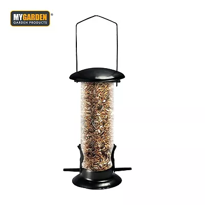 Hanging Bird Seed Feeder Peanut Fat Ball Outdoor Garden Metal Feeding Station • £5.40