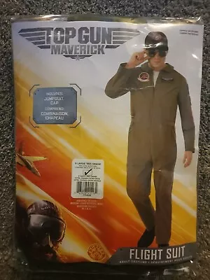 Top Gun Maverick Adult Flight Suit With Hat Halloween Costume XL(44-46) • $49.99