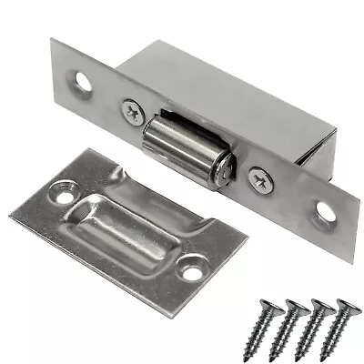 £5.97 • Buy Adjustable Roller Catch Satin Mortice Door Spring Ball Latch Stainless Steel