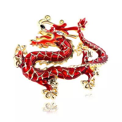 Creative Enamel Dragon Brooch Pin For Women Men Corsage Pin Jewelry Wholesale • £1.97