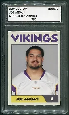 Custom 2007 Joe Anoa'i 'Roman Reigns' Minnesota Vikings Rookie Yr Football Card • $23