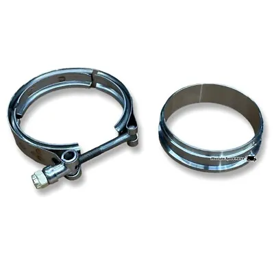 $69.99 • Buy Precision Turbo PTE T3 Vband 3  Downpipe Clamp And Weld Flange Kit In Stainless
