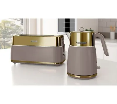 Morphy Richards Signature Opulent Jug Kettle & 4 Slice Toaster In Gold Colour • £49.99