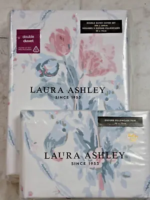 Laura Ashley - Scarborough Fair - Double Duvet Set With 4 Pillowcases - Cotton • £79