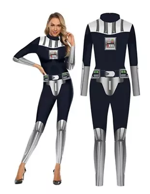 Darth Vader Costume Jumpsuit Adult Women Size Medium • £23