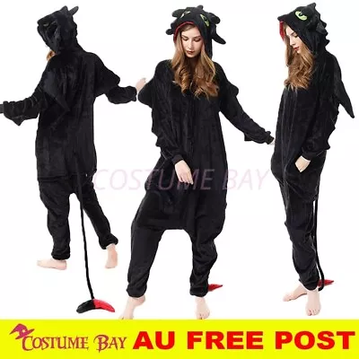 Toothless Dragon Jumpsuit Onesie Adult Kigurumi Cosplay Unisex Pajamas Costume • $26.95