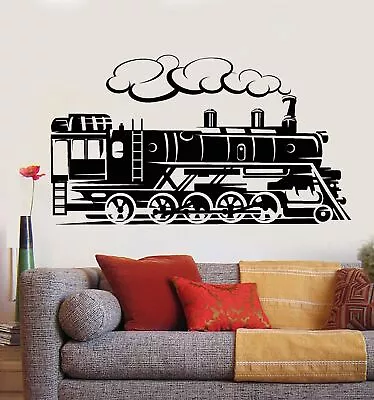 Vinyl Wall Decal Retro Vintage Train Railway Nursery Playroom Stickers (894ig) • $21.99